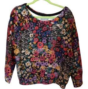 Anthropologie Floral Eyelash Monet Sweater, Large